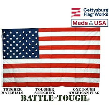 Gettysburg Flag Works 3x5' Battle Tough US Flag, All-Weather Nylon, Made in USA