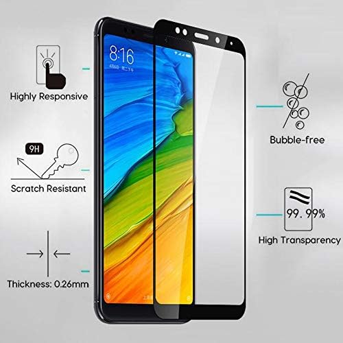 LOUQBH Full Cover Tempered Glass for Xiaomi Redmi 5A 5 pro Screen Protector for Redmi Note 5 Plus Front Glas Film on Mi 5 5X 5C 5S Plus,Gold,for redmi Note 5 pro