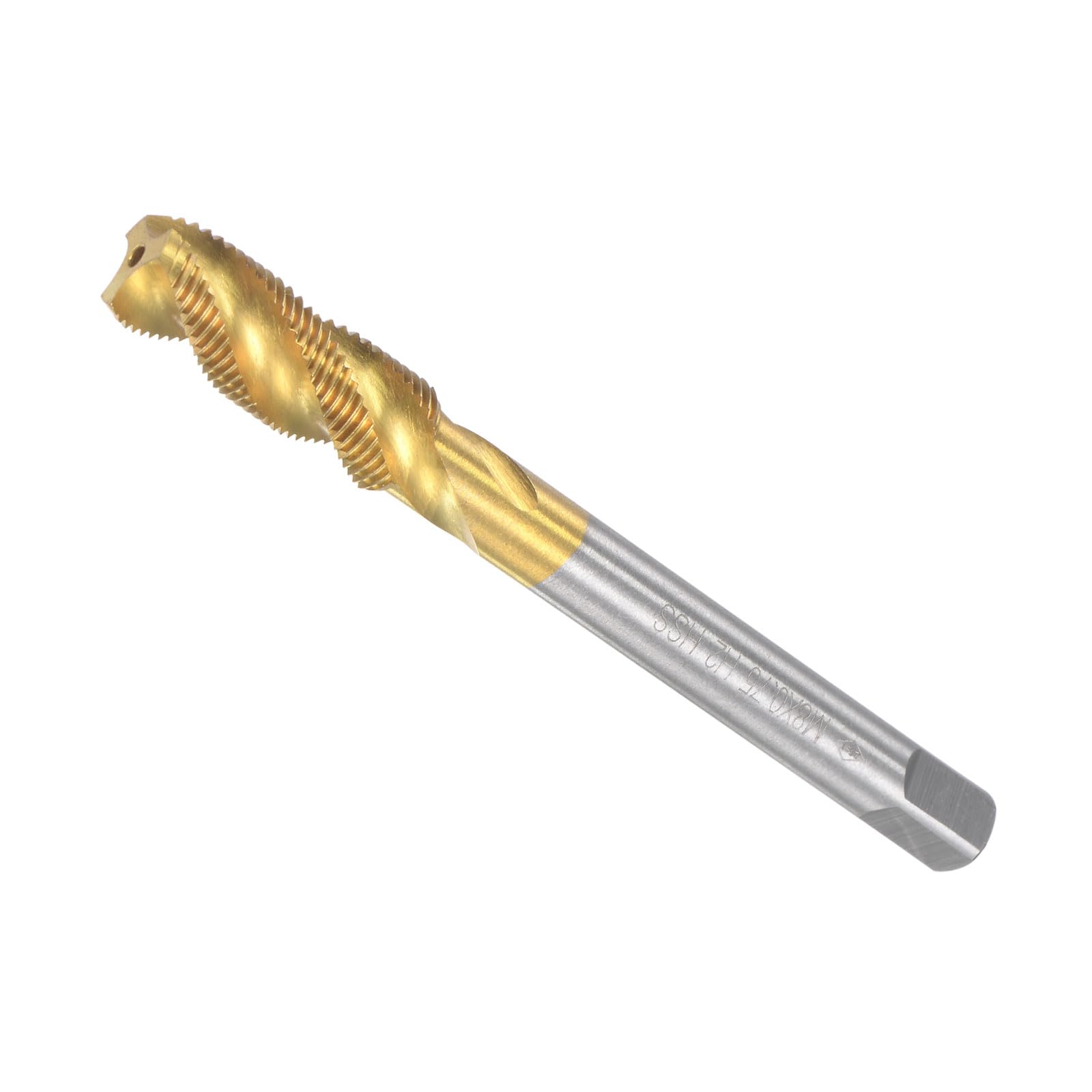 CoCud Spiral Flute Threading Tap, M8 x 0.75 Thread Size 3 Flutes, High Speed Steel Tapping Tool - (Applications: for Processing Holes & Sticky Materials) — image 1