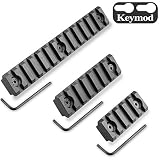 Monoki Keymod Picatinny Rail Sections, 5-Slot 7-Slot 13-Slot Lightweight Picatinny Rail Section for Keymod Handguard Mount Rail System with 3 Allen Wrench & Solid-Style, 3 Pack (5/7/13-Slot)
