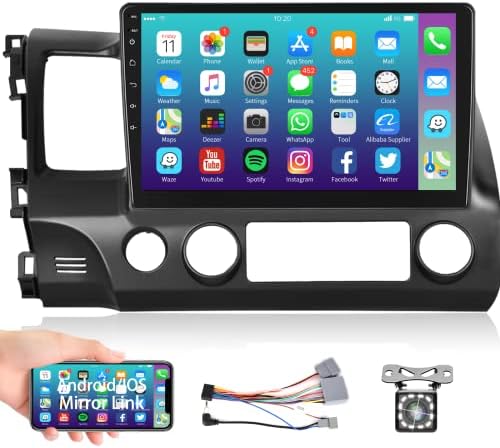 Rear View Backup Camera – Fits 2006-2012 Honda Civic, 170° Wide Angle, Night Vision
