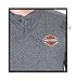 Harley-Davidson Mens Precision Tuned Motors B&S Raglan Charcoal Long Sleeve Henley (X-Large)