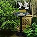 Giantex 28 Inch Height Pedestal Bird Bath, Vintage Standing Bird Feeder w/Antique Flower & Bird Decoration, Lightweight, Bird Baths for Outdoors Garden Yard Patio Decor (Green)
