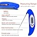 GET Waterproof Meat Thermometer Digital Super Fast Instant Read Thermometer BBQ Thermometer with Calibration and Backlit Function Cooking Thermometer for Food, Candy, Milk, Tea, BBQ Grill Smokers-blue