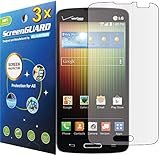 3x LG Lucid 3 VS876 Premium Clear LCD Screen Protector Guard Shield Cover Film Kit (Package by Guarmor Brand)