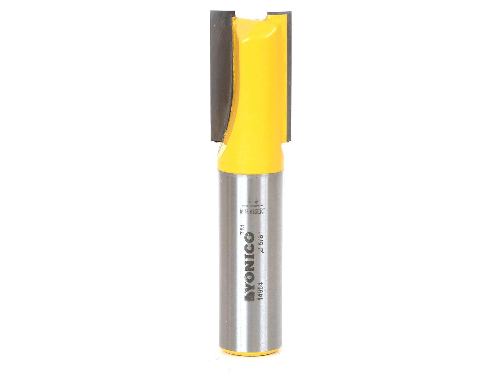 Yonico 14954 - Straight Router Bit, Cutting Diameter: 5/8", Cutting Height: 1" - 1/2" Shank