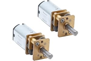 Augiimor 2PCS DC 6V 100RPM Speed Reduction Motor N20 3mm Shaft Mini Metal Gearwheel Gear Motor with Full Metal Gearbox Micro Motor