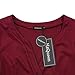 HiQueen Women's Work Dresses Cap Sleeve Office Church Classic Pencil Dress Burgundy M