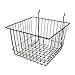 Only Garment Racks Deep Wire Storage Baskets For Gridwall, Slatwall and Pegboard - Black Finish - Dimensions: 12