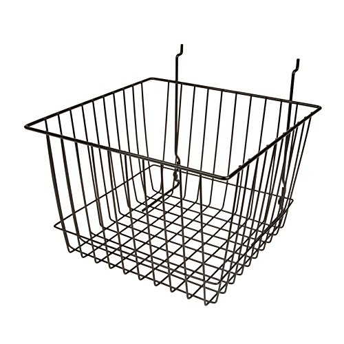 Only Garment Racks Deep Wire Storage Baskets For Gridwall, Slatwall and