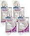 Woods 4-PACK - SlimLine 2241 Flat Plug Extension Cord, 3-Wire, White, 8-Foot