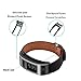 C2D JOY Leather Strap Compatible with vivofit&vivofit 2 Activity Tracker Bands Replacement Watchband with Metal Case-Black(M&L)