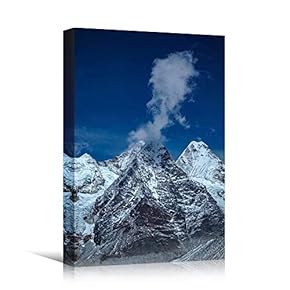 signwin Canvas Wall Art Snowy Tops Cool Dramatic...