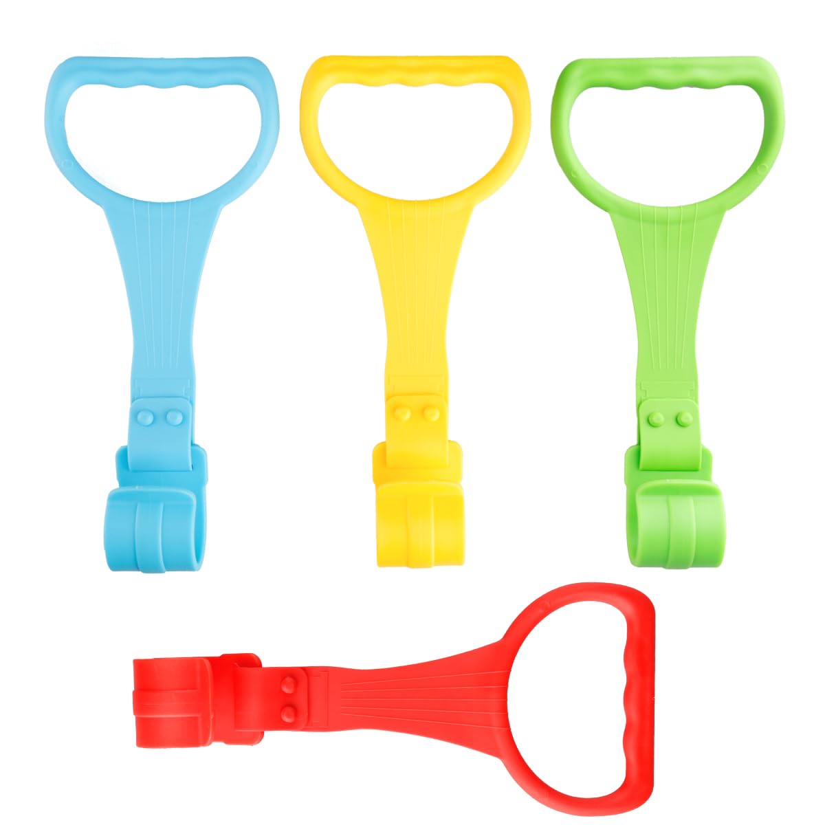 Thyonta 4-Pack Crib Standing Sling Ring Baby Toddler Hand Pull Ring Crib Enclosure Accessories (Red, Green, Blue, Yellow)