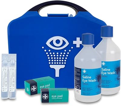 Reliance Medical First Aid Eye Wash Kit 2x500ml Bottles 2x20ml Pods Mirror
