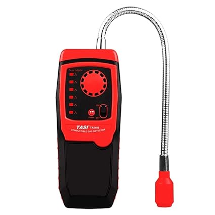 AMZVASO - TA8406 Battery Power Handheld Natural Gas Detector Combustible Gas Sniffer Methane Leak Sensor Alarm LED light Alarm Buzzer - - Amazon.com