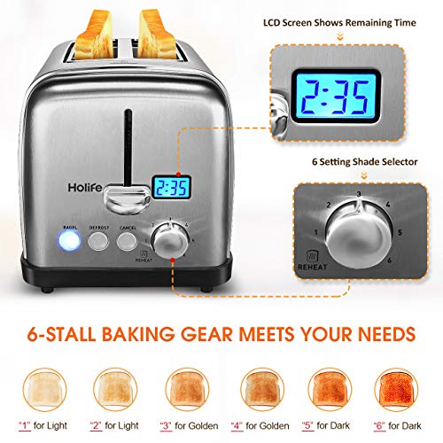 1 HoLife+Slice+Toaster+Stainless+Steel