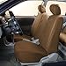 FH Group Car Seat Covers Taupe Front Seats Only, Airbag Compatible Supreme Cloth Seat Covers Universal Fit Interior Accessories Cars Trucks SUV Car Accessories Protector Automotive Seat Covers