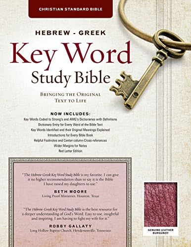 CSB Hebrew-Greek Key Word Study Bible: CSB Edition, Burgundy Genuine (Key Word Study Bibles)