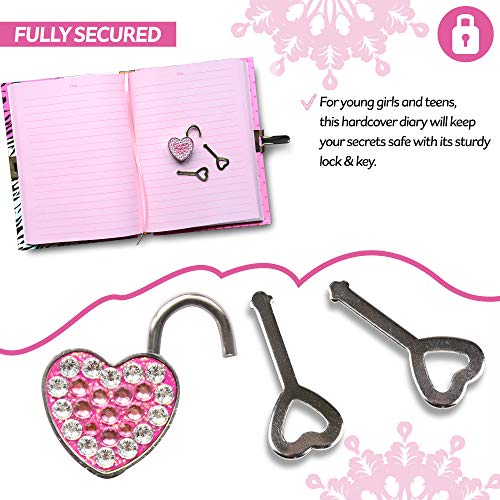 Diary with Lock Cute Pink Locking Dream Journal for Girls and Kids