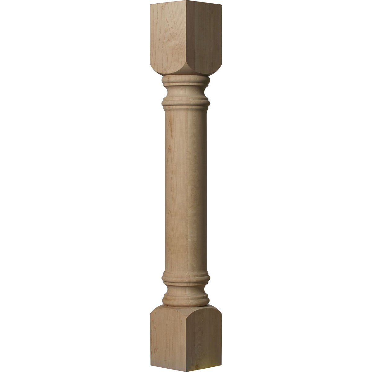 Ekena Millwork COL05X05X35TRRW 5-Inch W x 5-Inch D x 35 1/2-Inch H Traditional Cabinet Column, Rubberwood