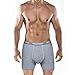 Mens Underwear Boxer Briefs Gray Long Leg Boxer Briefs Pack 3 with Fly S/M/L/XL/XXL