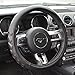 Motor Trend 100% Odorless Car Steering Wheel Cover - Comfort Cushion Grip, Black, Strandard (14.5 to 15.5 inch) (S706B)