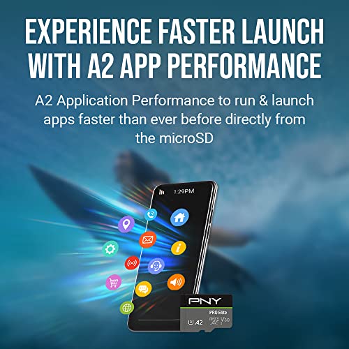PNY 128GB PRO Elite Class 10 U3 V30 microSDXC Flash Memory Card