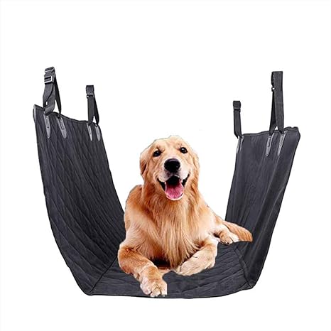 Amazon Co Jp 高級ペットカーシートカバー付きシートペット犬車ハンモック屋外犬車旅行アクセサリー ブラック ホーム キッチン