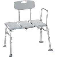 Drive Medical Transfer Tub Bench, Knocked Down, Tool-free, 1 Each 1 count