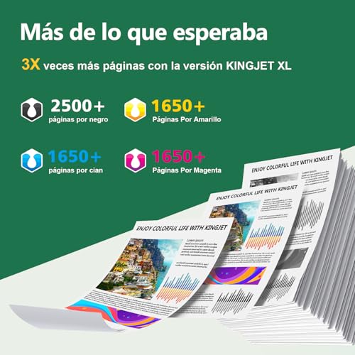 KINGJET 937XL Ink Cartridges with Chip Compatible for HP 937 937XL 937e Ink for HP OfficeJet 9120e 9730e 9720e 9122e 9125e 9132e 9135e 9117b 9110b 9120b 9130b 9720 977 30 pack 4)