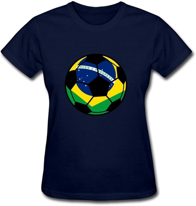 Amazon.com: Brazilian Flag Football T-shirt Large Shirtssuit For Women: Music