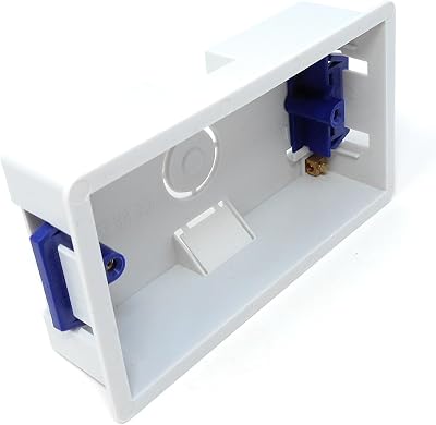 DRUT Double 2 Gang Dry Lining Back Box 35mm Pattress with Adjustable Lugs