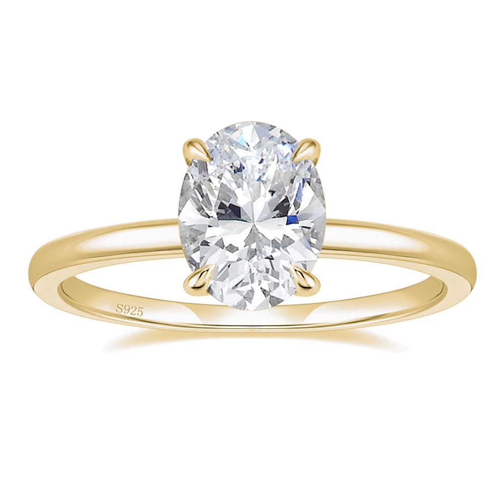 EAMTI 3CT 925 Sterling Silver 14K Gold Plated