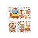 DECOWALL DA-1406A Animal Trains Kids Wall Stickers Wall Decals Peel and Stick Removable Wall Stickers for Kids Nursery Bedroom Living Room décor