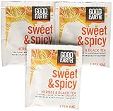 Good Earth Sweet & Spicy Herbal & Black Tea, 18 Tea bags, 1.43 Ounce (Pack of 6)