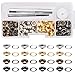 Alritz 1/4 inch Grommet Kit, 200 Sets 4 Colors Plain Grommets and Washers Eyelets with 3 Pieces Installation Tools for Leather Craft Making Clothing Repair and Decoration