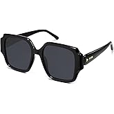 SOJOS Big Retro Square Polarized Sunglasses Womens Mens 70s 80s Vintage Oversized Sunnies SJ2359