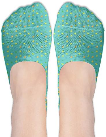 Japanese Harajuku Animal Dinosaur Printing1 Women's Thin Casual No-Show Non Slip Hidden Flat Boat Line Socks