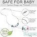 Silicone Teething Necklace - 4 Color Choices - Baby Safe For Mom To Wear - BPA-Free Beads To Chew - Stylish & Natural 