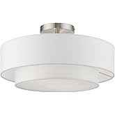 Livex Lighting, 47153-91, Meridian, Semi-Flush, Brushed Nickel