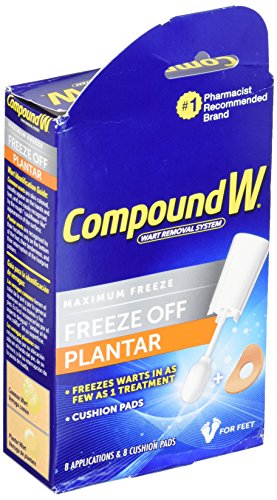 Compound W-Maximum Freeze-Freeze Off Plantar -8 Applications & 8 Cushion Pads Kit Safe, Fast & Effective