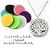 Sweet Soul Designs Aromatherapy Necklace Locket Diffuser for Essential Oils - Stainless Steel Tree of Life Design with Crystals, Adjustable Chain