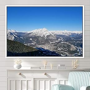 signwin Framed Canvas Wall Art Snow Mountain Cool...