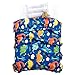 LIFEREVO Cotton Baby Toddler Blanket Spring Summer Quilt Fancy Cartoon Print Lightweight 43 x 60 Inch Blue Dinosaur