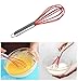 Ouddy Set of 3 Silicone Whisk Set Balloon Wire Wisks Kitchen Utensils for Blending, Beating, Stirring, Multicolor