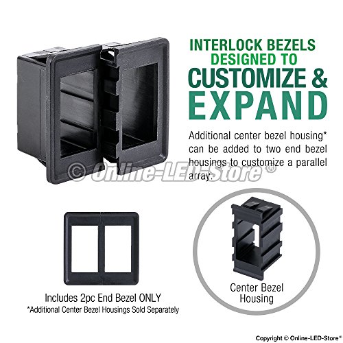 image for ONLINE LED STORE 2-Slot Rocker Switch Panel [Industry Standard Fit] [H