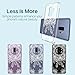 LK Case for Galaxy S9 Plus, [Shock Absorbing] White Henna Mandala Floral Lace Clear Design Printed Air Hybrid with TPU Bumper Protective Case Cover for Samsung Galaxy S9 Plus - Clear