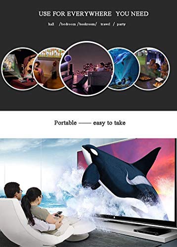 Projector(2019) XINDA 2000 Lumens Video Projector with 170" Display 50,000 Hours LED Full HD Video Projector,Compatible with HDMI, VGA, USB, AV, SD for Home Theater
