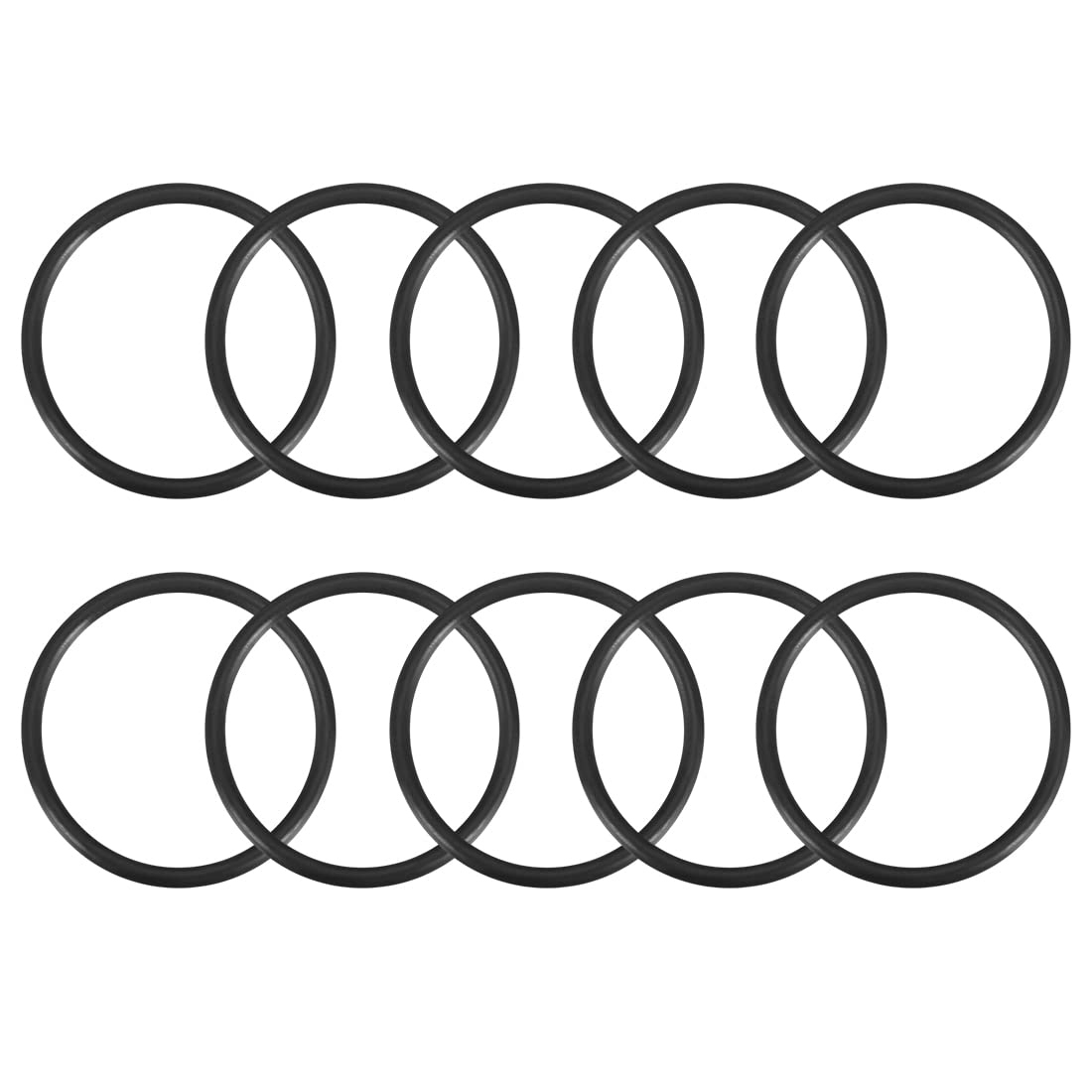 sourcing map Nitrile Rubber O-Rings 24mm OD 20mm ID 2mm Width, Metric Sealing Gasket for Automotive Machine Plumbing, Pack of 10